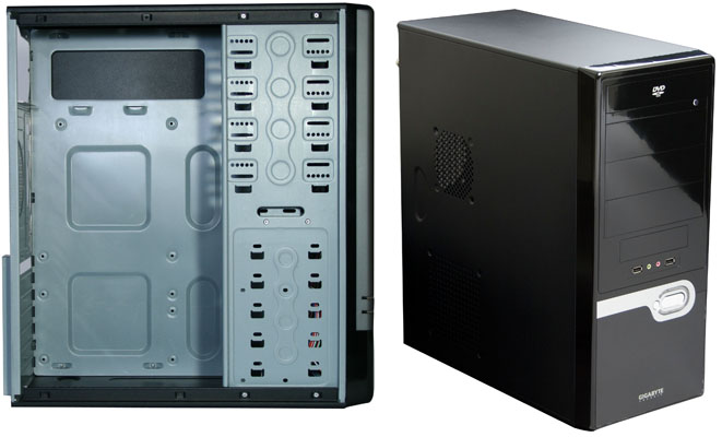 Miditower GigaByte <GZ-PH2A37> Black-Silver, ATX, 350W 20+4pin, 3*SATA