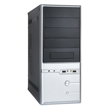 Miditower Exegate CP-8126 Black-Silver <ATX, 350W, 24+4pin, 1*SATA, USB, Audio>