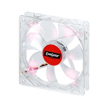 Fan Exegate <12025M12B/LED1> 120x120x25mm, RED LED, SMART, 1500 ��./���., 1B1S, 3pin