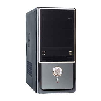 Miditower Exegate TP-301 Black-Silver <ATX, 400W, 24+4pin, 6pin PCI-E, 3*SATA, USB, Audio>