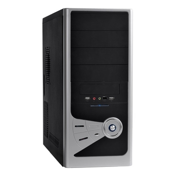 Miditower Exegate JC-317 Black-Silver <ATX, 400W, 24+4pin, 3*SATA, USB, 1394, Audio, 8cm, AirDuct>