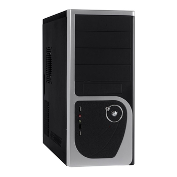 Miditower Exegate JC-319 Black-Silver <ATX, 400W, 24+4pin, 3*SATA, USB, 1394, Audio, 8cm, AirDuct>