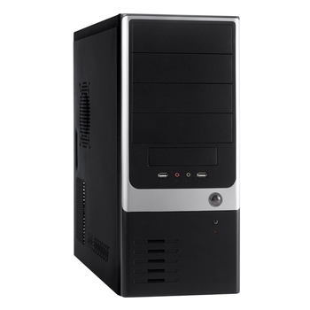 Miditower Exegate JC-321 Black-Silver <ATX, 400W, 24+4pin, 3*SATA, USB, Audio, 8cm, AirDuct>